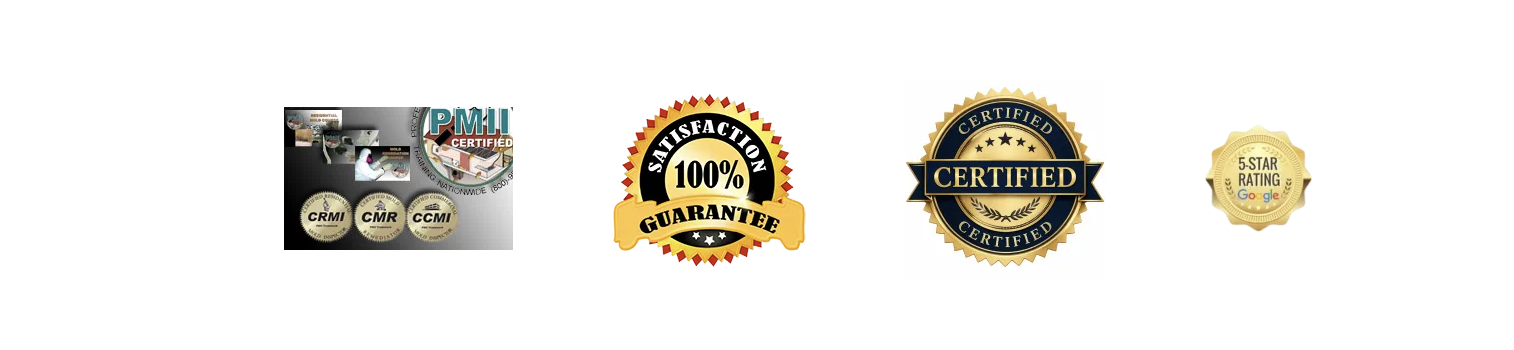 ASM Mold Removal Inc. certifications, satisfaction guarantee and five-star rating