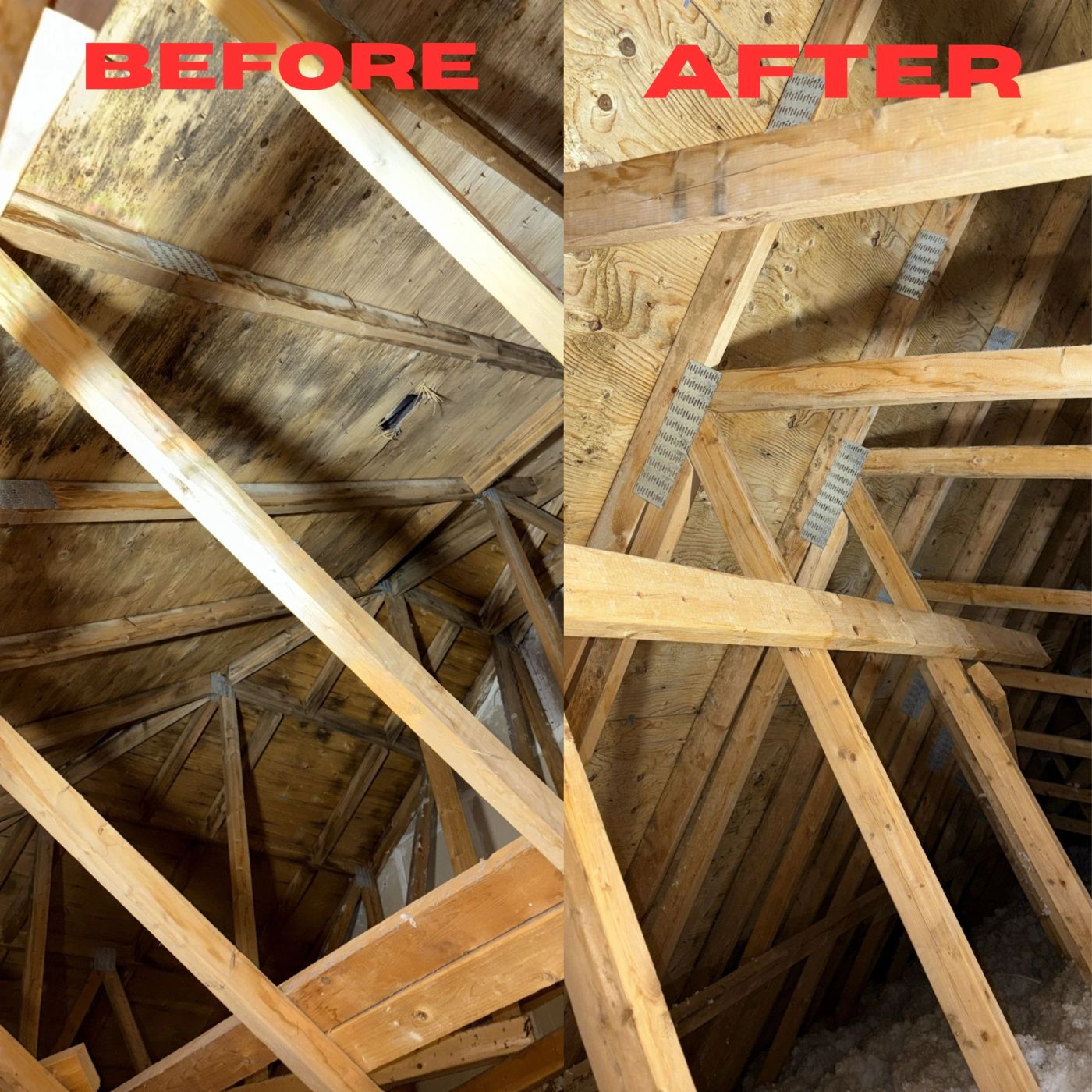 Roof sheathing cleanup
